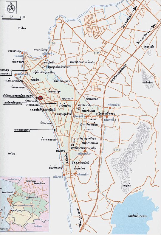 แผนที่บางแสน